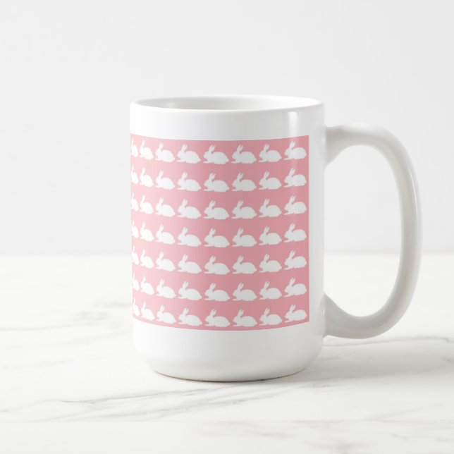 Rosa Ostern-Tasse mit Häschen Tasse (Rechts)