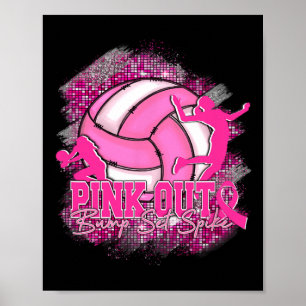 Rosa Out and Bump Set Spike Breast Cancer Awarenes Poster
