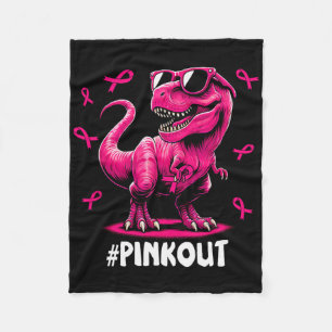 Rosa Out Brustkrebs Dinosaurier Ribbon Boy Girl Ki Fleecedecke