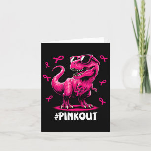 Rosa Out Brustkrebs Dinosaurier Ribbon Boy Girl Ki Karte
