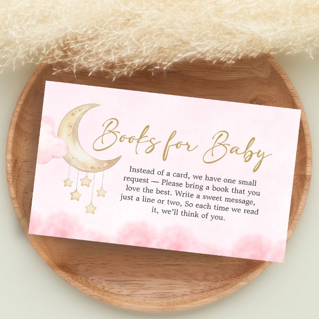 Rosa Over the Moon Baby Shower Bücher für Baby Begleitkarte (Over the Moon Baby Shower Books for Baby)