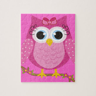 Rosa Owl Designgeschenke Puzzle
