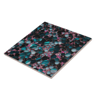 Rosa Ozean Blue Gold Marmor Moderne Sammlung Fliese