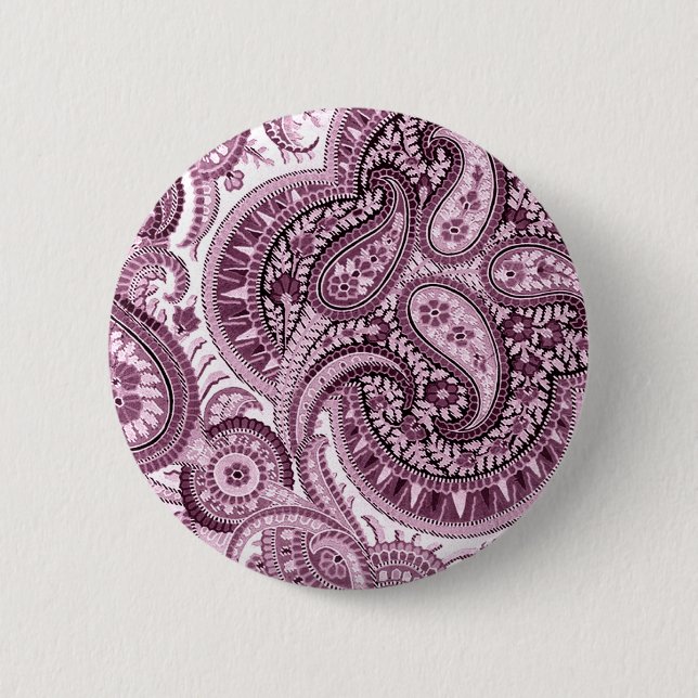 Rosa Paisley Button (Vorderseite)