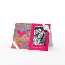 Rosa Paisley-Garten-personalisierter FotoValentine