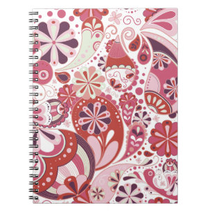 Rosa Paisley-Hintergrund Notizblock