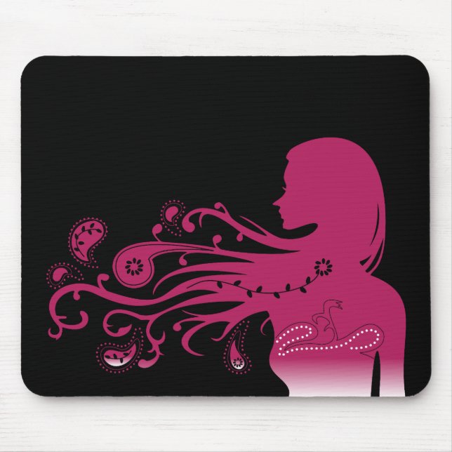 rosa Paisley Mousepad (Vorne)