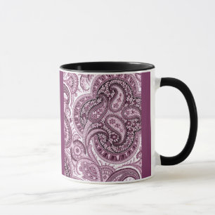 Rosa Paisley Tasse