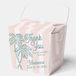 Rosa Palm Spring Pastell Strand Brautparty Geschenkschachtel