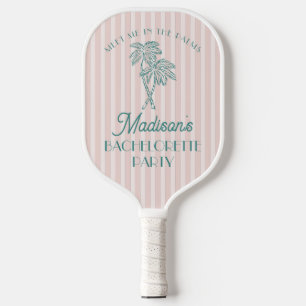 Rosa Palm Spring Pastell Strand Junggesellinnenabs Pickleball Schläger