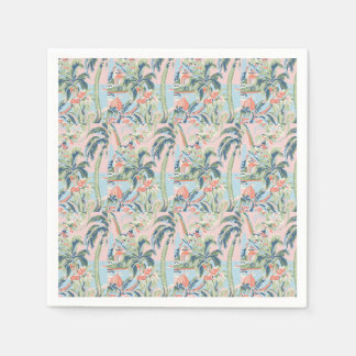 Rosa Palm-Toilette-Cocktailservietten, tropische S Serviette