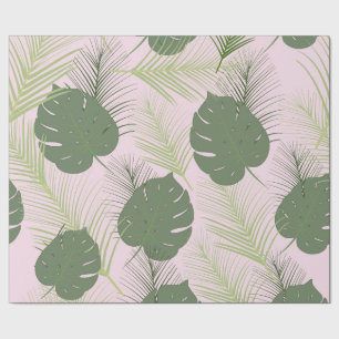 Rosa Palmen-Packpapier Geschenkpapier