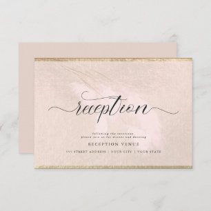 Rosa Pampas Gras Kalligrafie Empfang Einladung