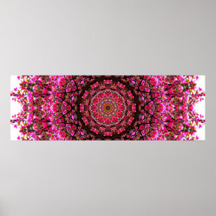 Rosa panoramische Mandala Poster