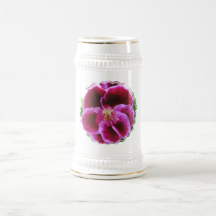 Rosa Pansy-Bier Stein Bierglas