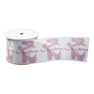 rosa Pantoffel Satinband