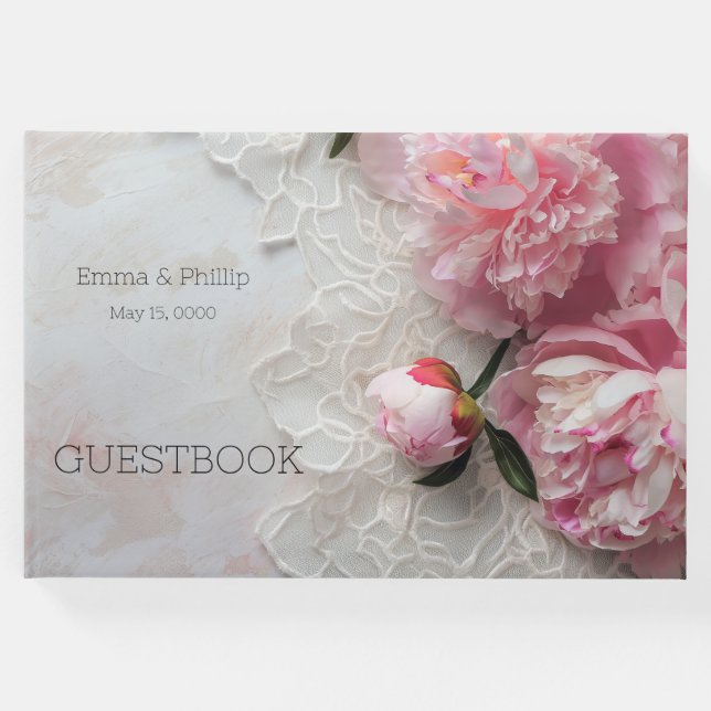 Rosa Pantoletten Gästebuch (Vorderseite)