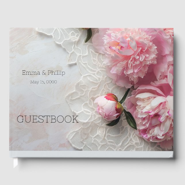 Rosa Pantoletten Gästebuch (Vorderseite)