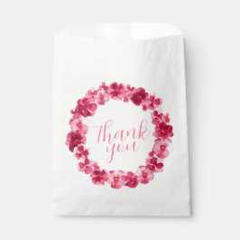 Rosa Pantoluskranz danke der Aquarellkunst Geschenktütchen