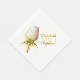 Rosa-Papierserviette mit dem Namen Wedding Single Serviette