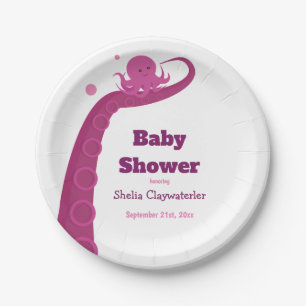 Rosa PapierTeller der Kraken- 