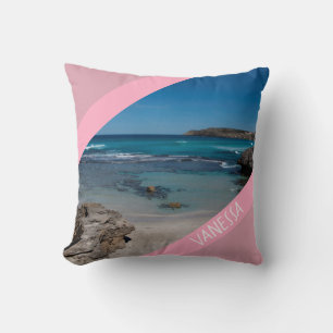 Rosa Paradies Strand Bucht Landschaft Australien Kissen