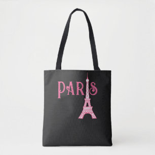 Rosa Paris Eiffelturm-Tasche