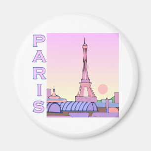 Rosa Paris-Sonnenuntergang-Produkte Magnet