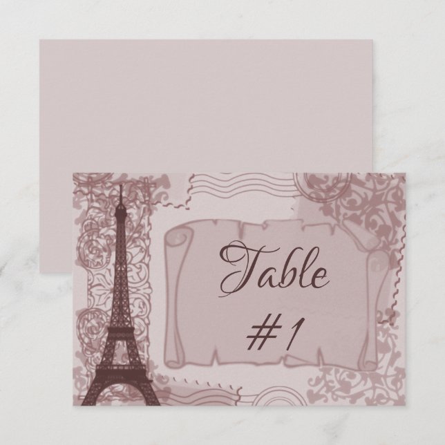 Rosa Pariser Empfang Einladung (Vorne/Hinten)