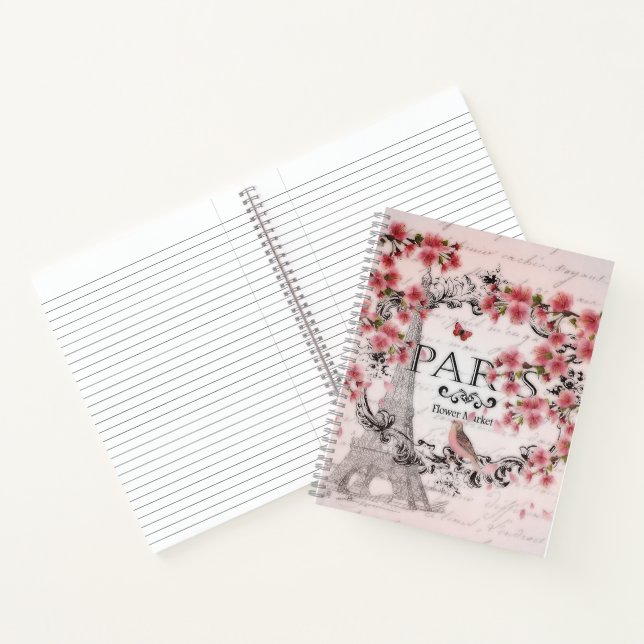 Rosa Pariser Frühling Notizbuch (Innenseite)