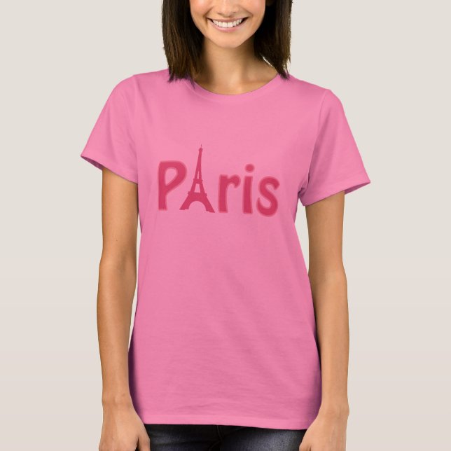 Rosa Pariser Logo-T - Shirt (Vorderseite)