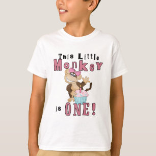 Rosa Party Affe 1. Geburtstag Shirts und Geschenke