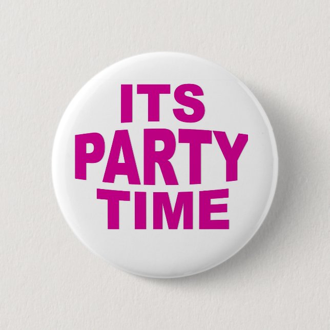 Rosa Party Button (Vorderseite)