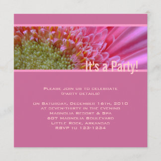 Rosa Party Einladung