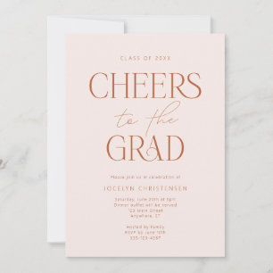 Rosa Party Einladung Rosa Terracotta Cheers Grad