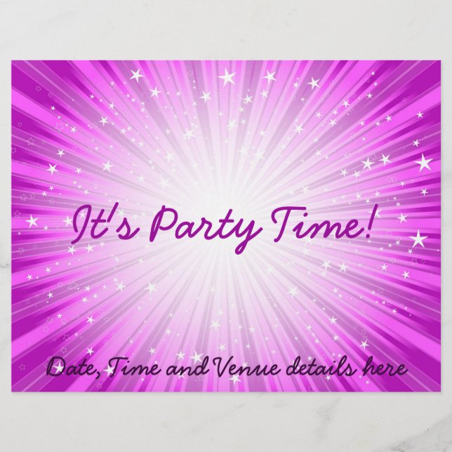 Rosa Party Flyer (Vorne)