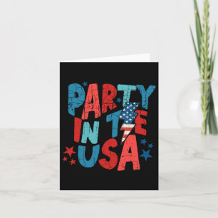Rosa Party in den USA 4. Juli Shirt Mama und Gi Karte