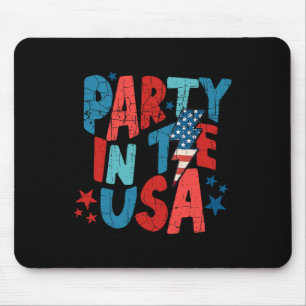 Rosa Party in den USA 4. Juli Shirt Mama und Gi Mousepad