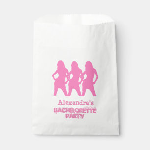 Rosa Party Mädchen personalisiert Junggeselinnen-A Geschenktütchen