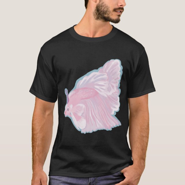 Rosa Partybettafisch T-Shirt (Vorderseite)