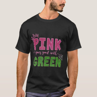 Rosa passt gut zu grün T-Shirt
