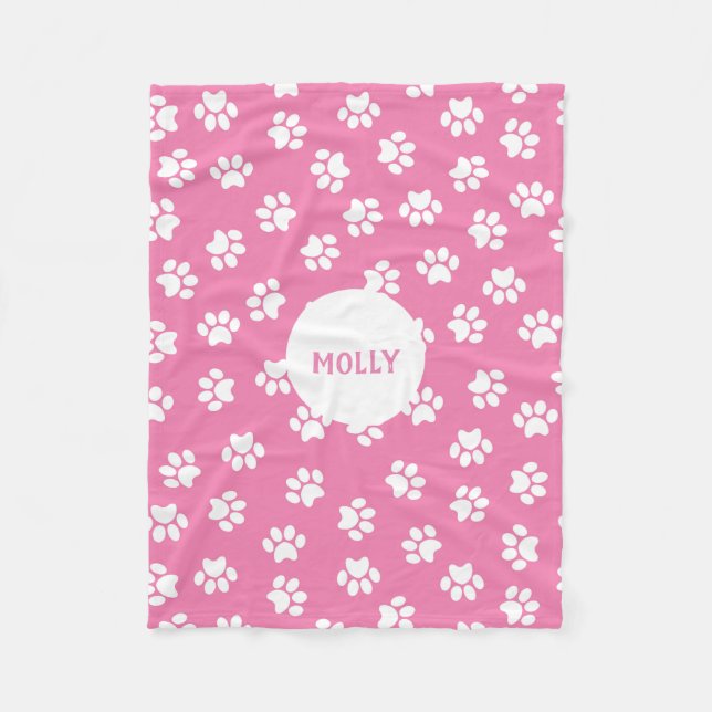 rosa Paste Fleecedecke (Vorderseite)