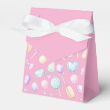 "Rosa Pastell-Ballon und Herz-Geschenkbox"
