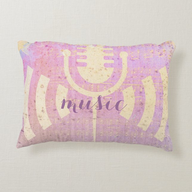 Rosa Pastell Grunge Liebe Pillow Dekokissen (Rückseite)