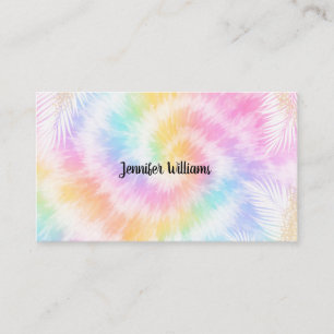 Rosa Pastell-Tie-Dye Girly Chic Visitenkarte