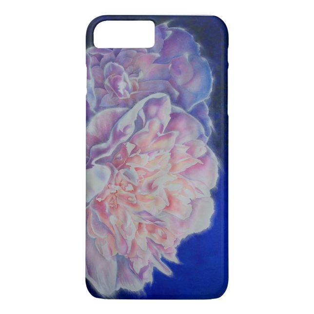 Rosa pastellblaue Aquarellmalerei Case-Mate iPhone Hülle (Rückseite)