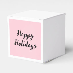 Rosa Pastellfarben glückliche Feiertage Weihnachte Geschenkschachtel