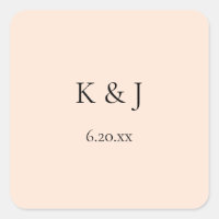 Rosa Pastellfarben, Monogramm und Datum