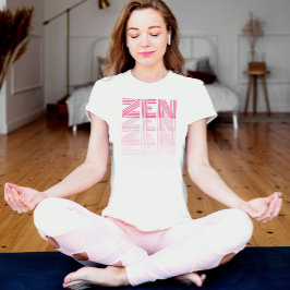 Rosa Pastellfarben ZEN Monochrome Gradienten Yoga T-Shirt