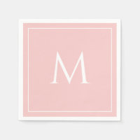 Rosa pastellfarbene, elegante Monogramm